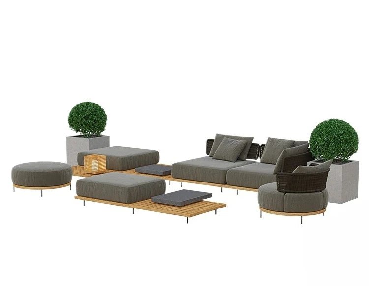 Outdoor Furniture Teak - Уличный диван для двора виллы, дизайнерская