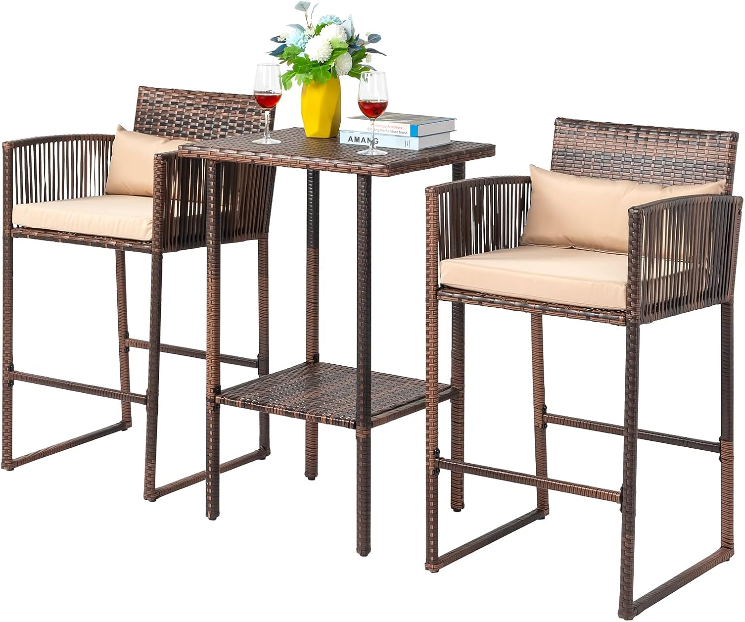 Outdoor Furniture Plus - Набор уличной мебели из ротанга: 3-предметный