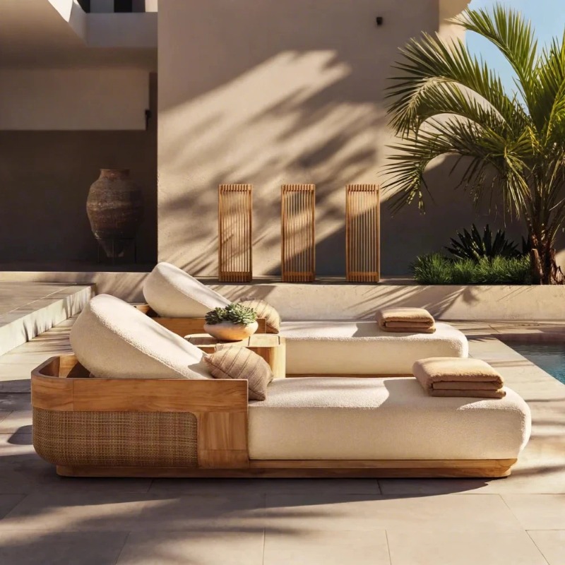 Outdoor Furniture Teak - Комплект шезлонгов и кушеток Sun Beach