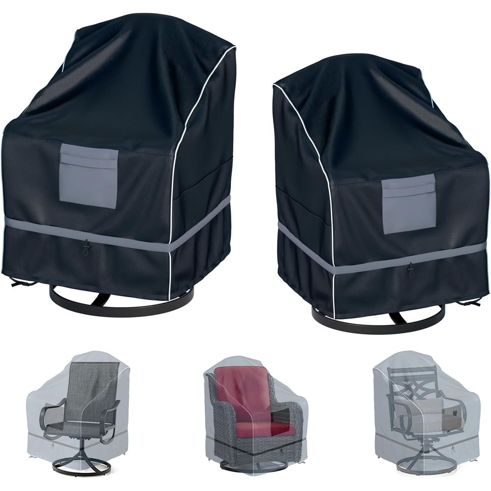Outdoor Furniture With Covers - Чехол для уличного вращающегося кресла-реклайнера, водонепроницаемый,