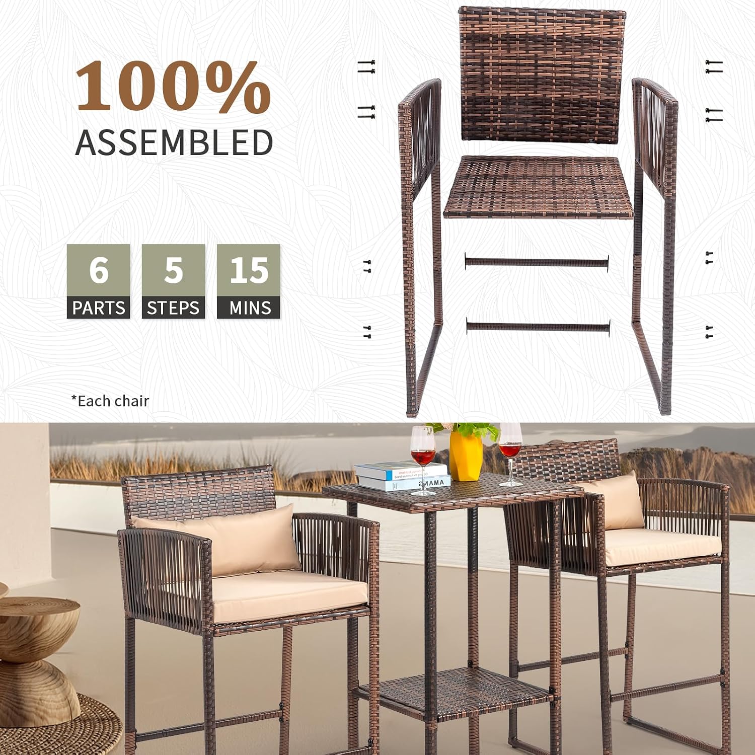 Набор уличной мебели из ротанг – обзор и цена Outdoor Furniture Plus