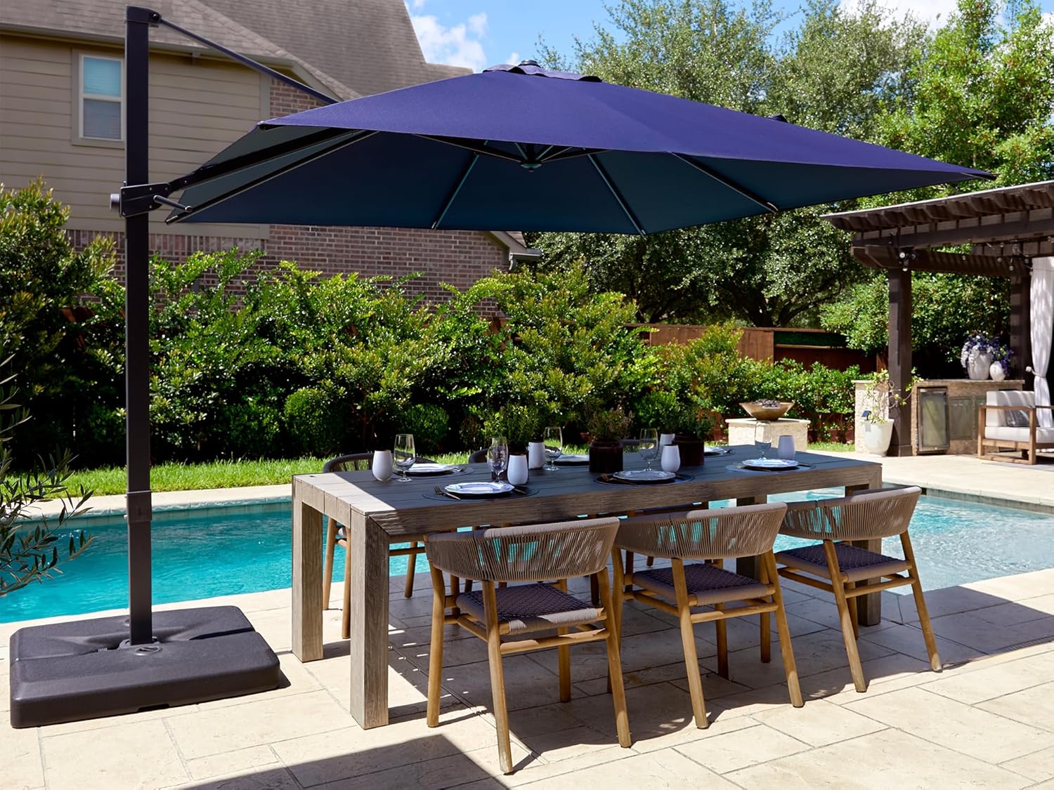 Зонт консольный для патио 3х3  – обзор и цена Outdoor Furniture With Umbrella