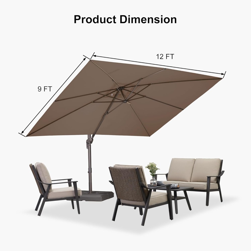 Прямоугольный консольный зонт  – обзор и цена Outdoor Furniture With Umbrella