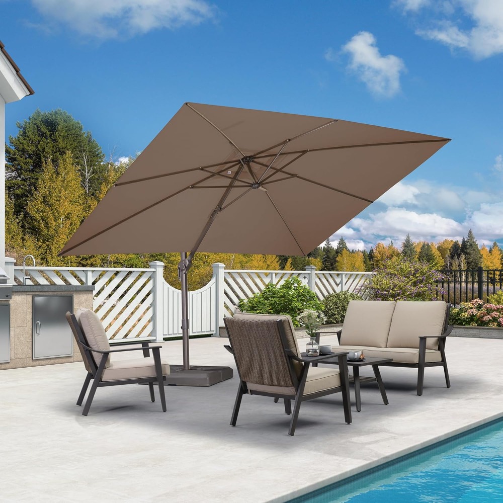 Прямоугольный консольный зонт  – обзор и цена Outdoor Furniture With Umbrella